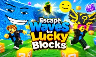 Escape Waves for Lucky Blocks