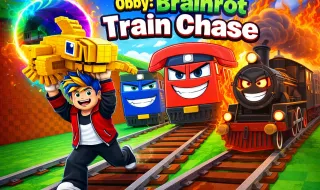 Play Obby: Brainrot Train Chase now!