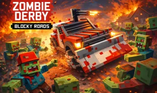 Zombie Derby: Blocky Roads